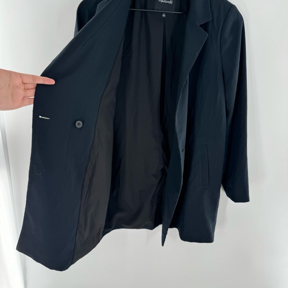 Madewell Caldwell Double Breasted Blazer in Black Size XS - Picture 5 of 10